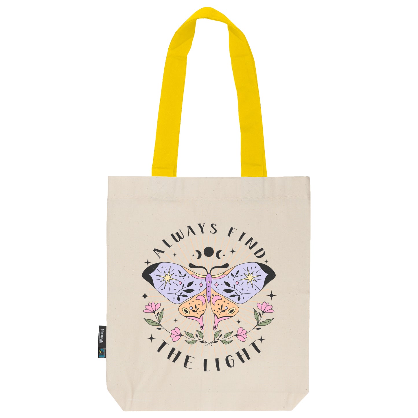 Twill Bag aus Bio- Baumwolle | Butterfly 3 | Always find the light