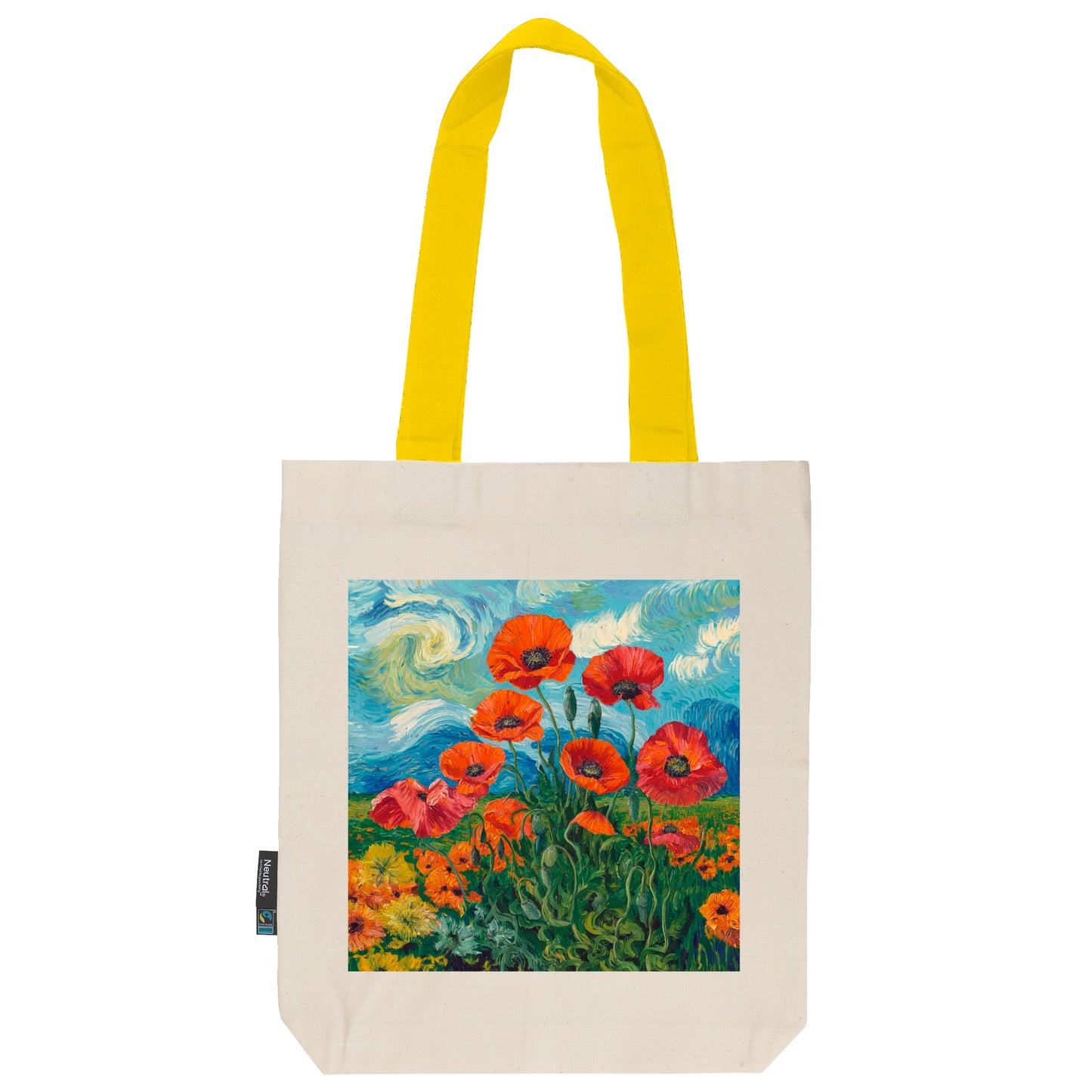Twill Bag aus Bio- Baumwolle | Gemälde 5 | Mohnblumen