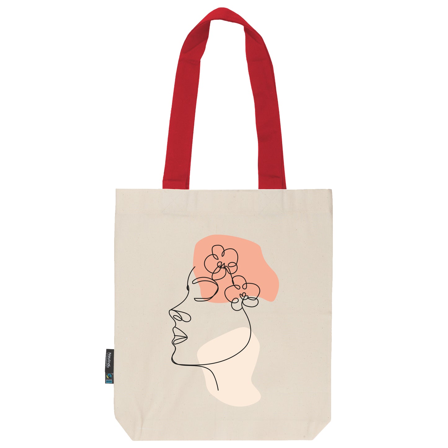 Twill Bag aus Bio- Baumwolle | Gedankenblüte Koralle