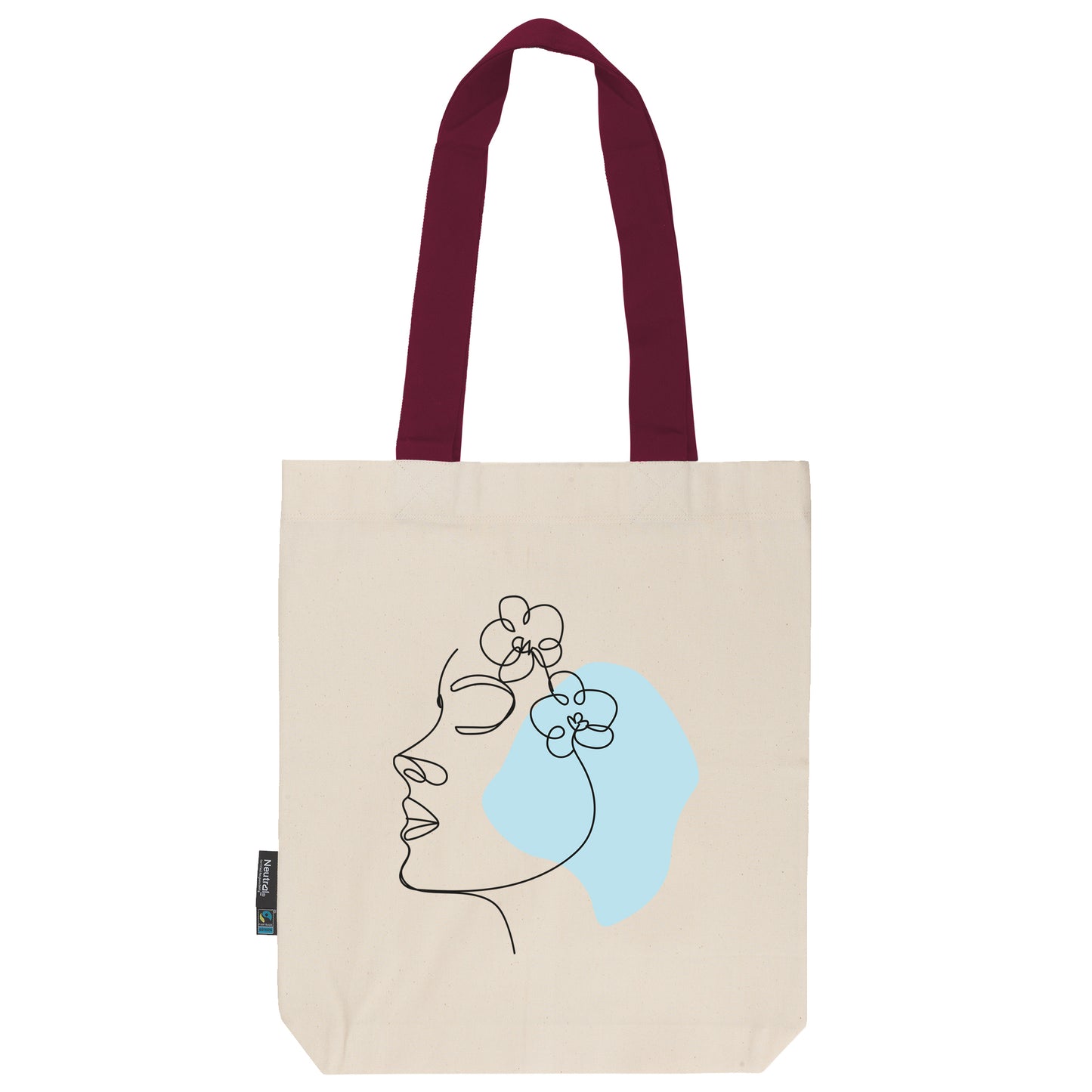 Twill Bag aus Bio- Baumwolle | Gedankenblüte Himmelblau