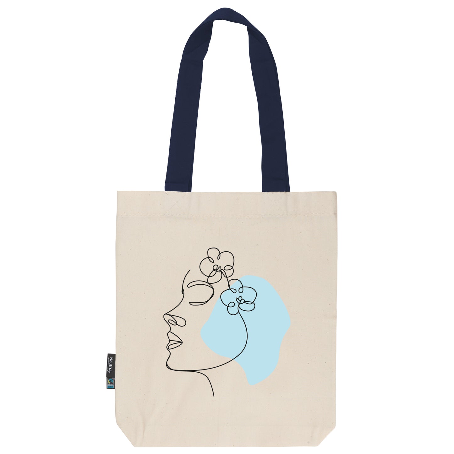 Twill Bag aus Bio- Baumwolle | Gedankenblüte Himmelblau