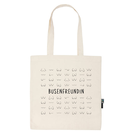 Stofftasche natur aus Bio- Baumwolle | Busenfreundin 2.0