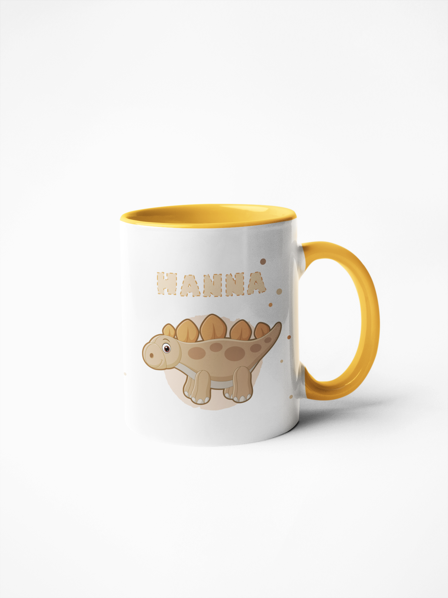 Keramik Tasse mit Namen | Dino 3 | Stegosaurus
