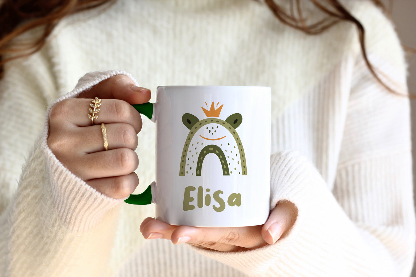 Keramik Tasse mit Name | Frosch König