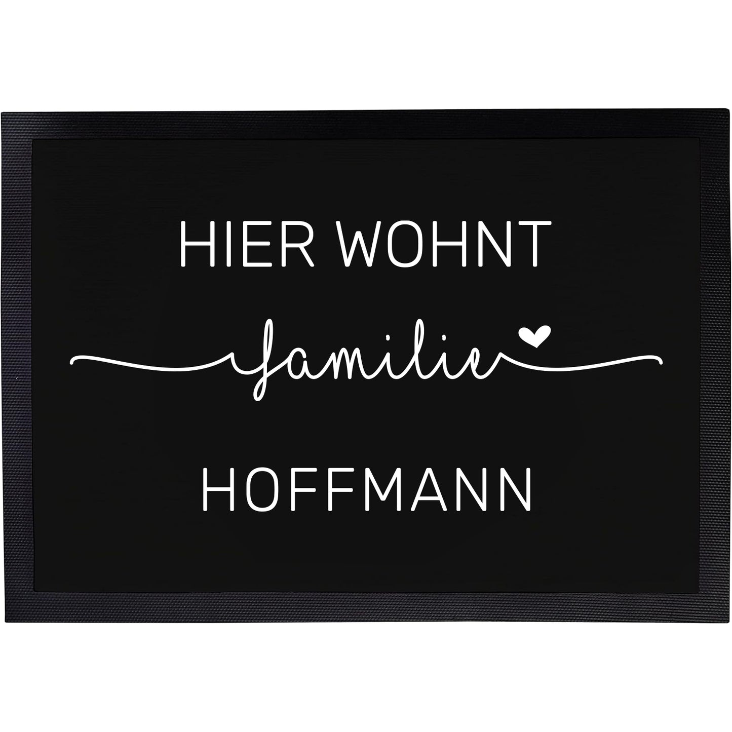 Fußmatte mit Familienname | Hier wohnt Familie