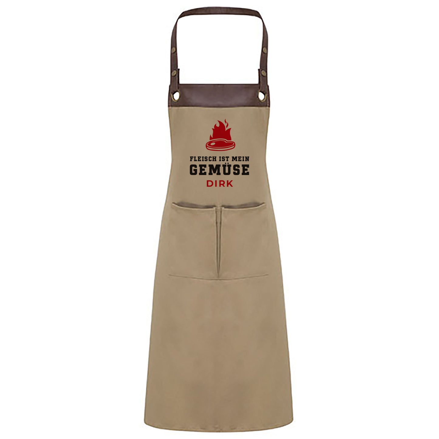 Grillschürze mit Name | Fleisch ist mein Gemüse