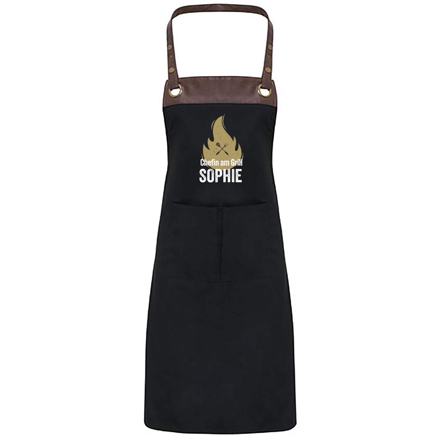 Grillschürze mit Name | Chefin am Grill