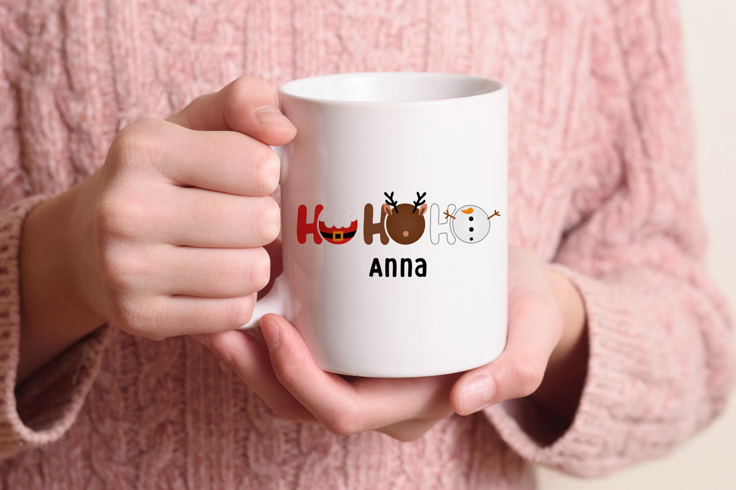 Keramik Tasse mit Name | Ho Ho Ho