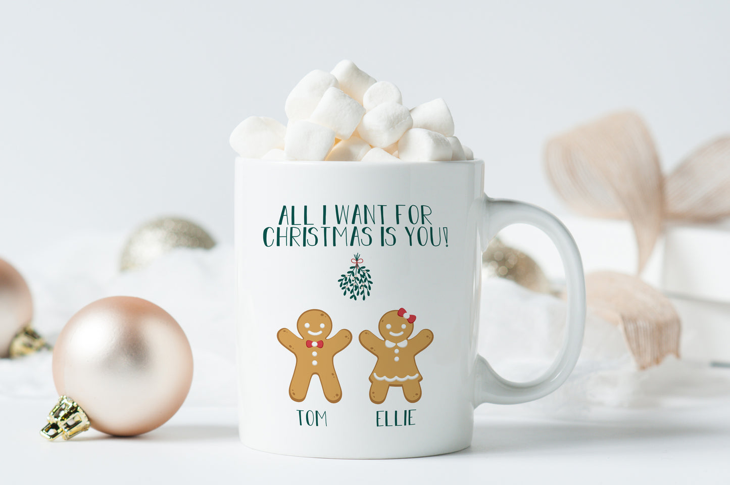 Keramik Tasse mit Name | Lebkuchen Paar