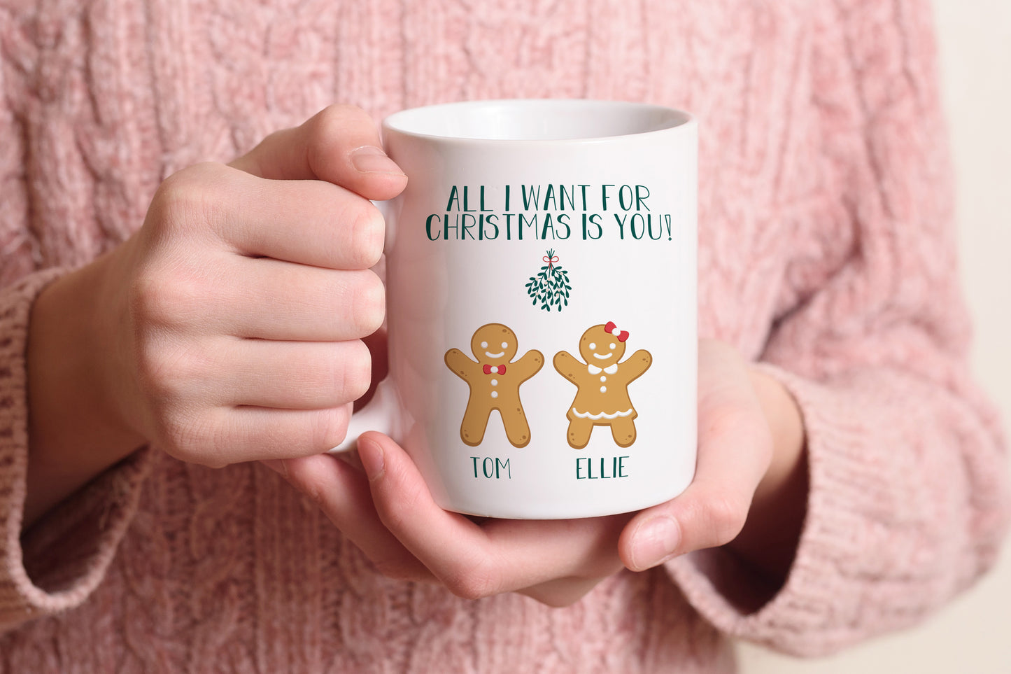 Keramik Tasse mit Name | Lebkuchen Paar