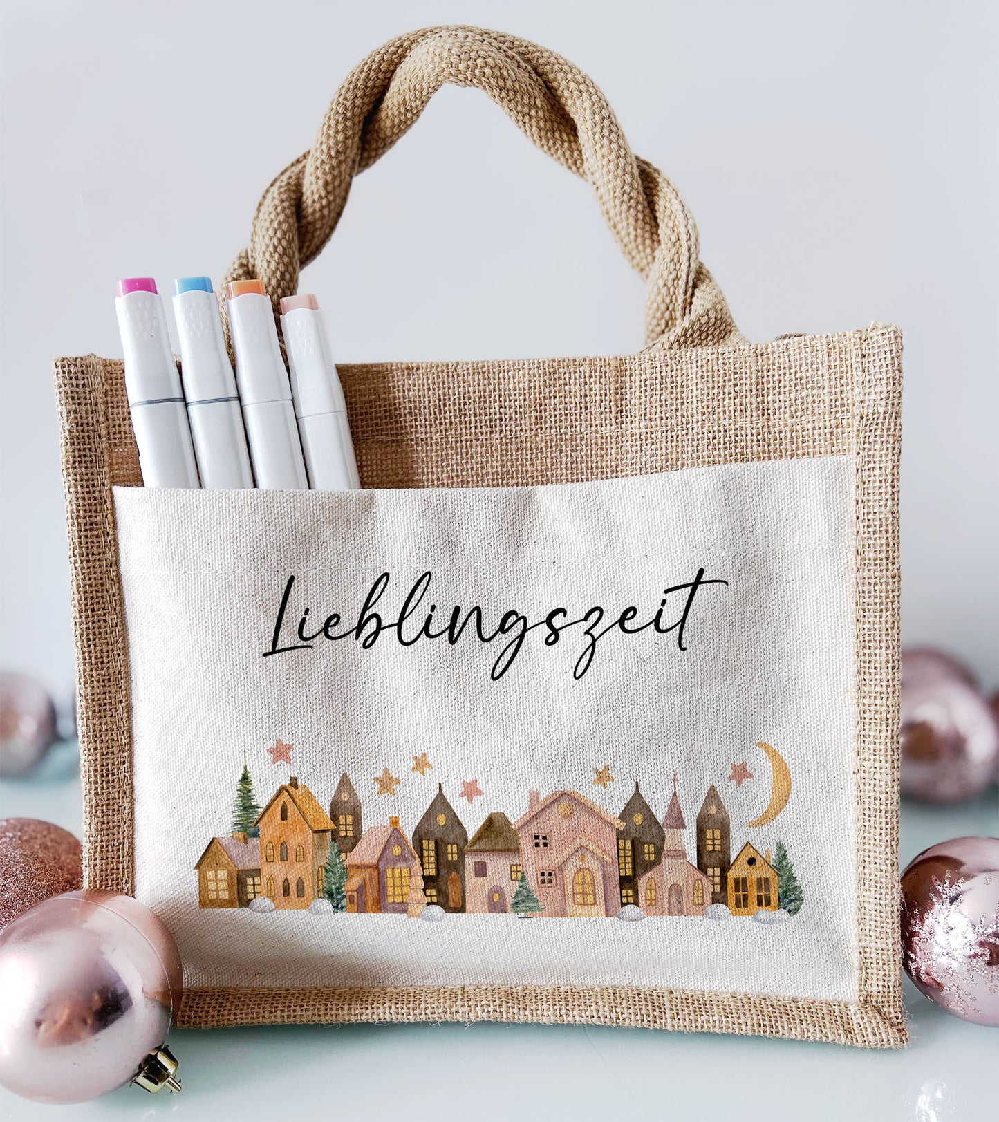 Jute Pocket Tasche | Lieblingszeit