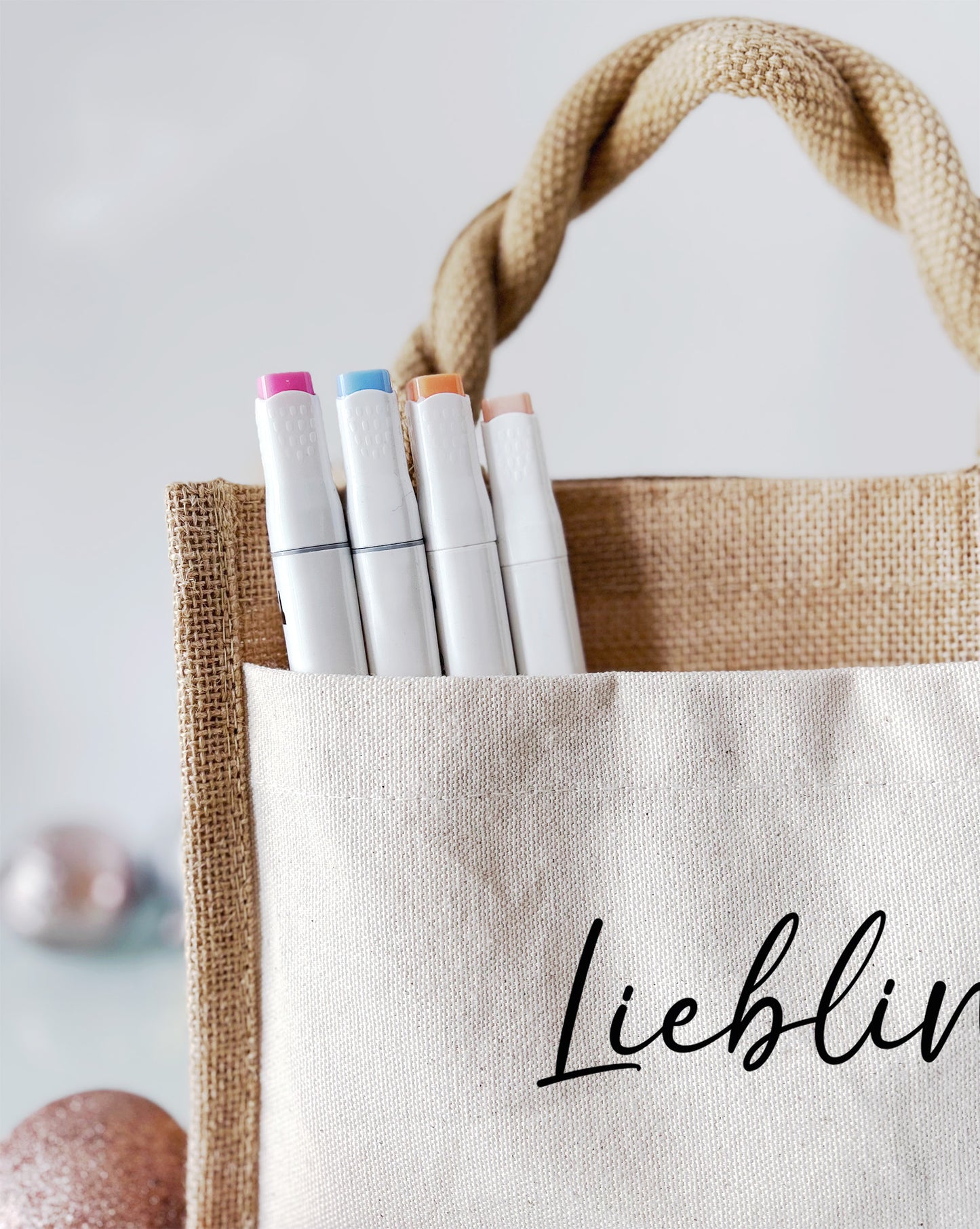 Jute Pocket Tasche | Lieblingszeit