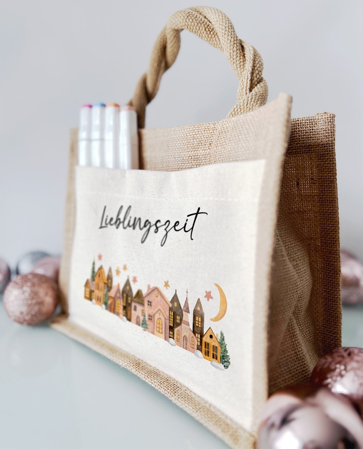 Jute Pocket Tasche | Lieblingszeit