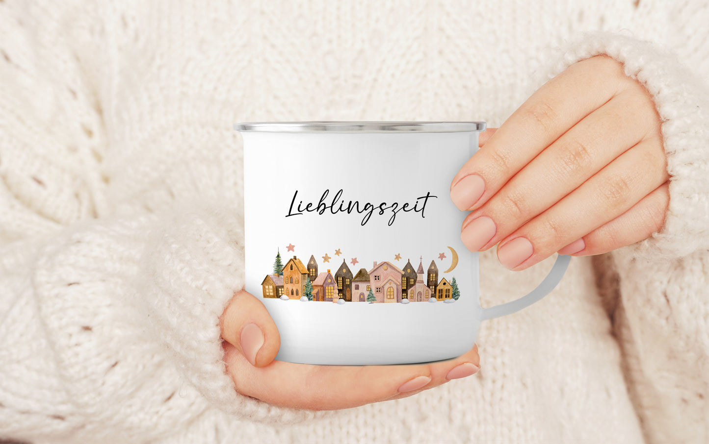 Emaille Tasse | Lieblingszeit