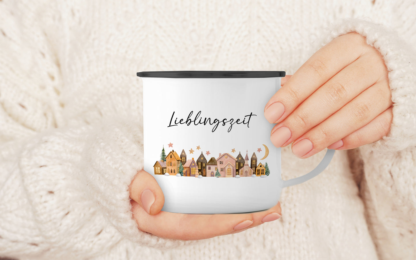 Emaille Tasse | Lieblingszeit