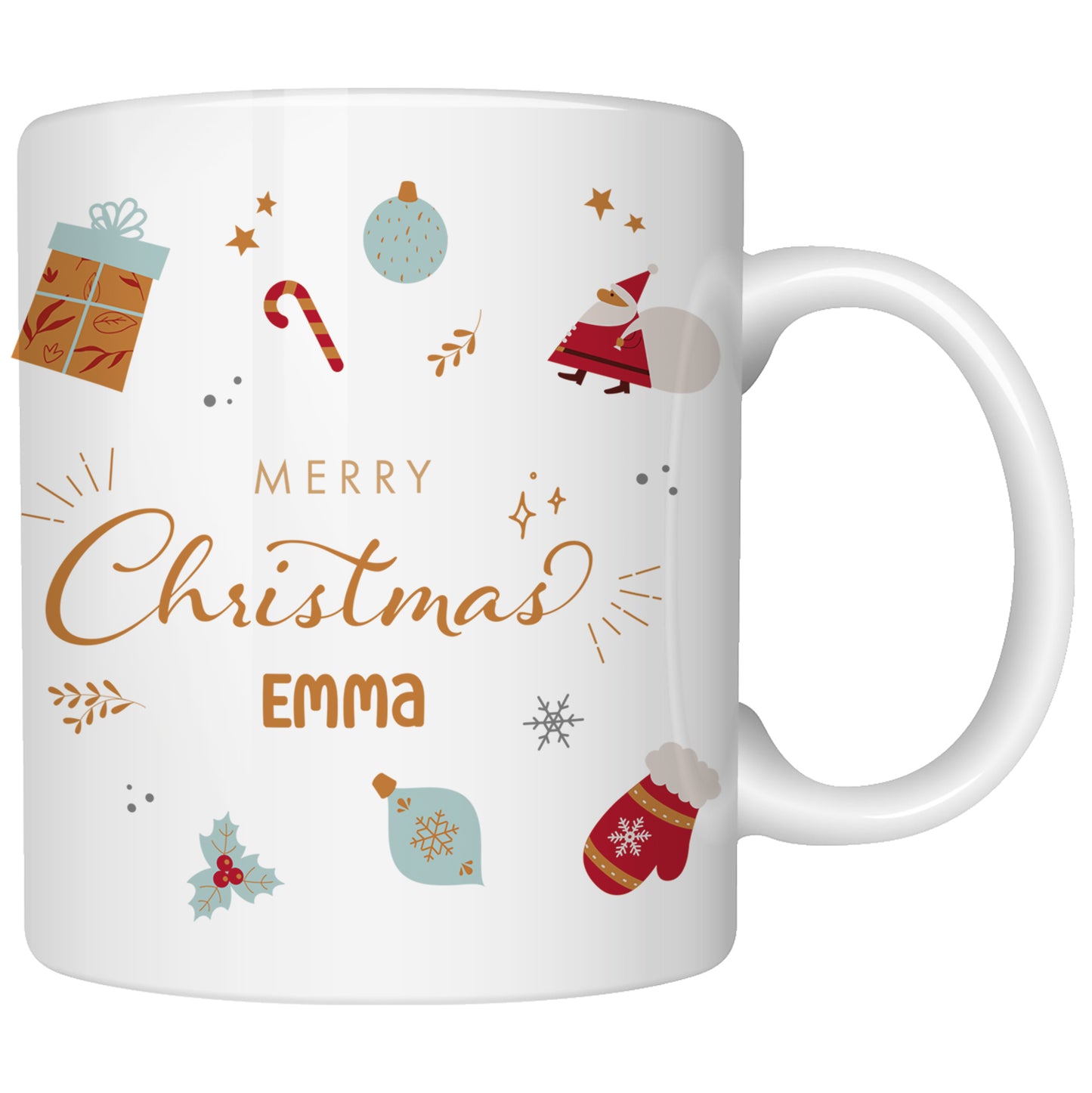 Keramik Tasse mit Name | Merry Christmas