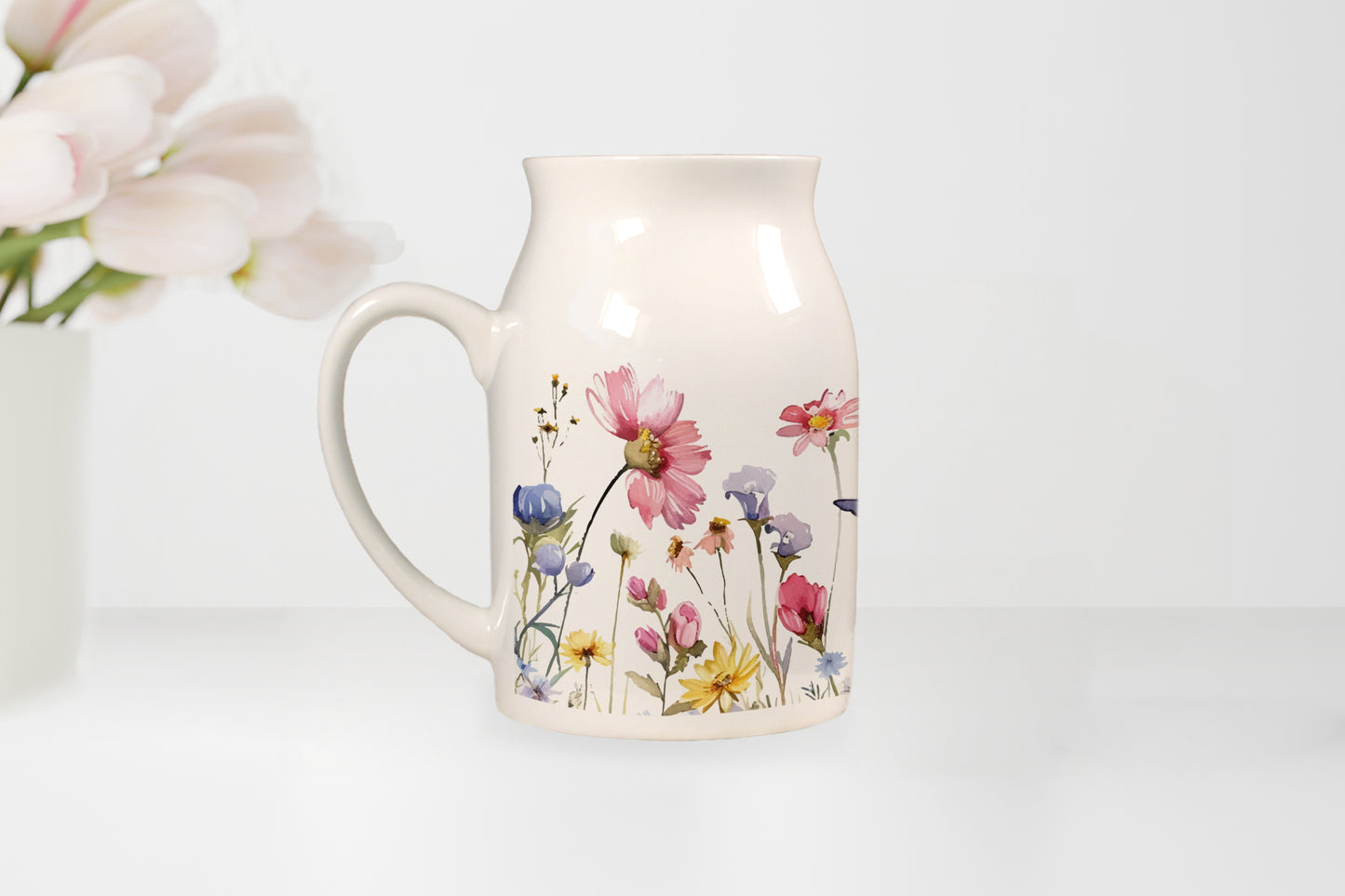 Keramik Kännchen | 500 ml | Blumen