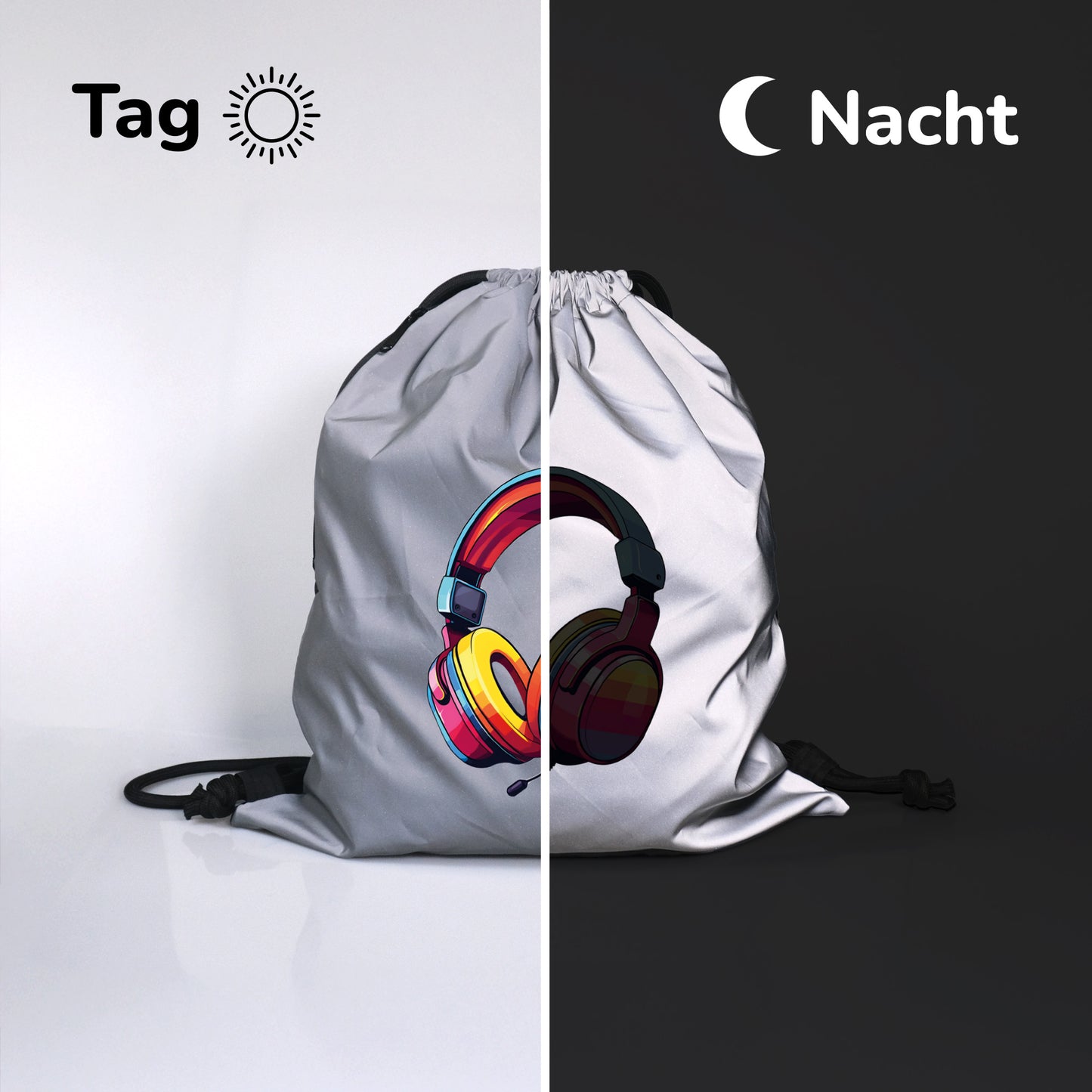 Turnbeutel reflektierend | Kopfhörer