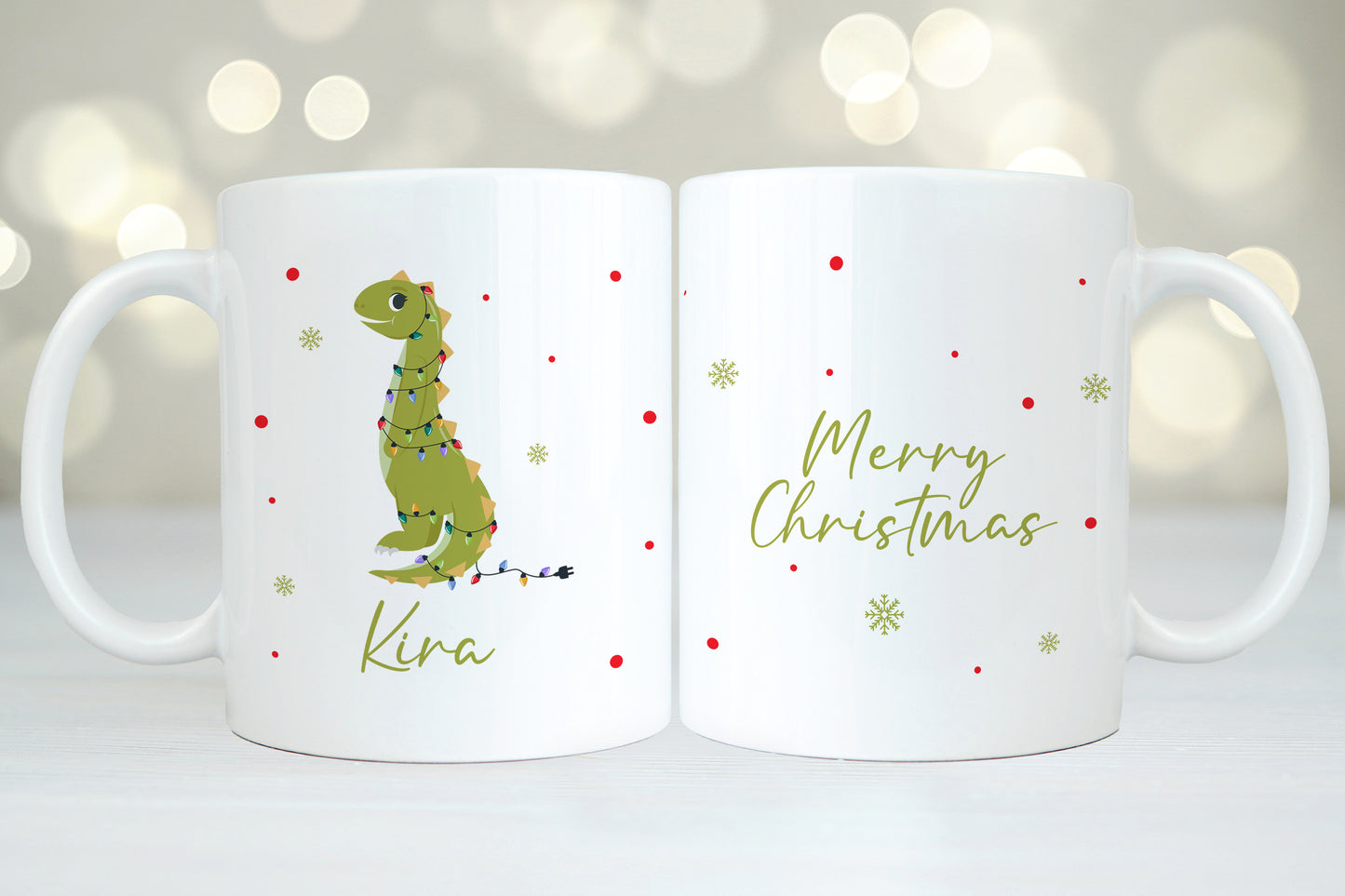 Keramik Tasse mit ame | Weihnachts- Dino