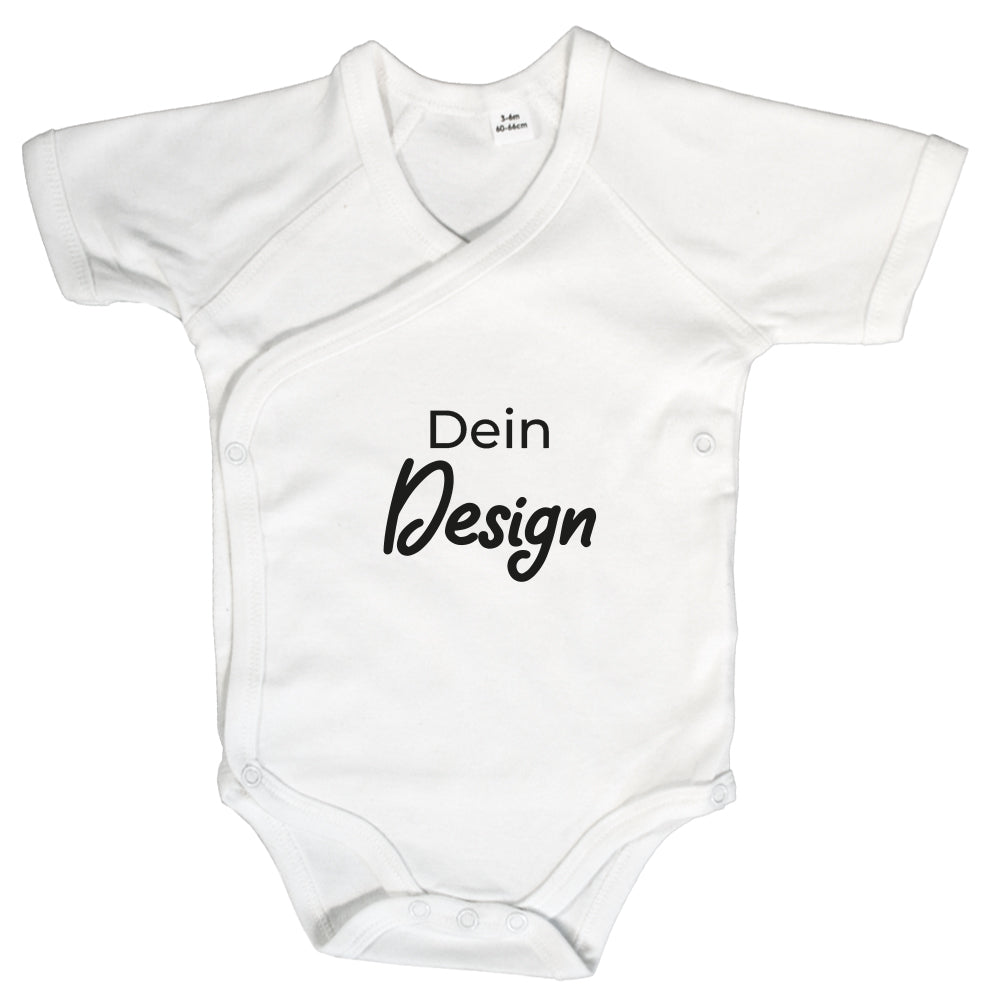 Baby Body Kurzarm individuell | Wickelbody aus Bio-Baumwolle | Dein Design