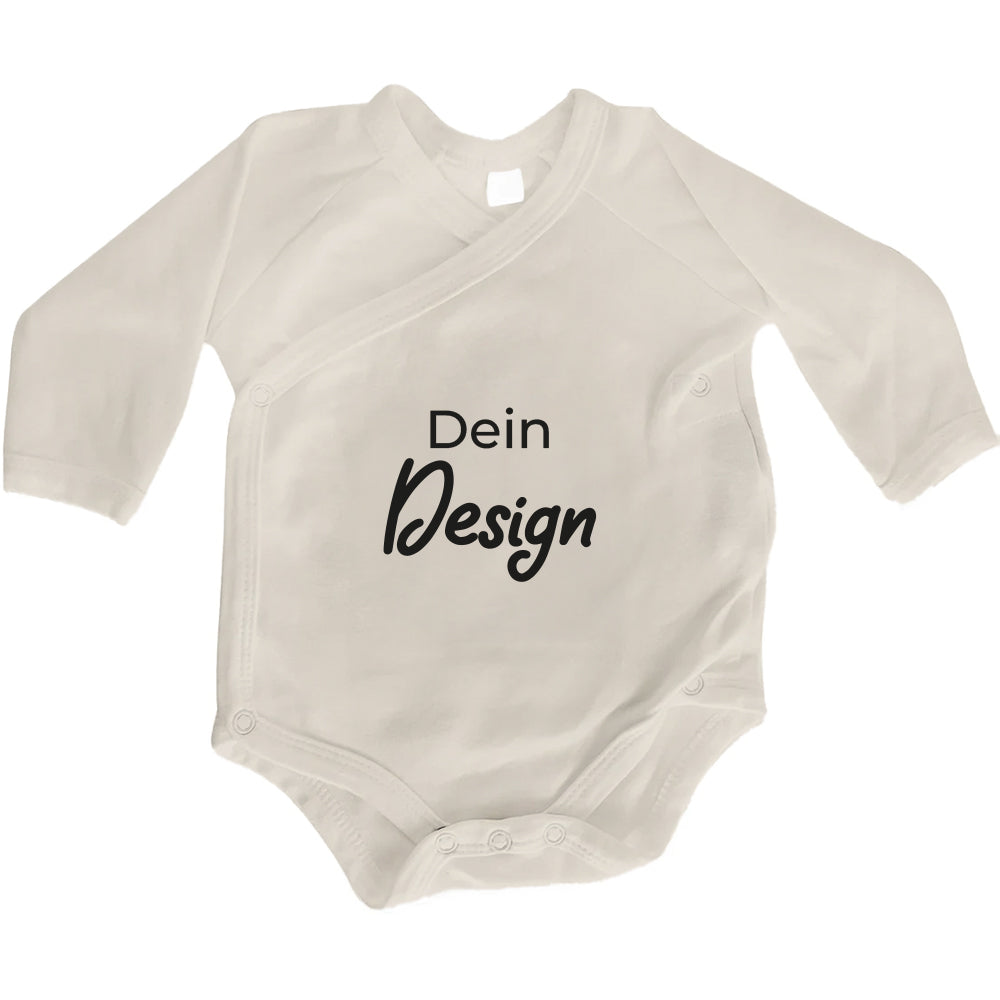 Baby Body Langarm individuell | Wickelbody aus Bio-Baumwolle | Dein Design