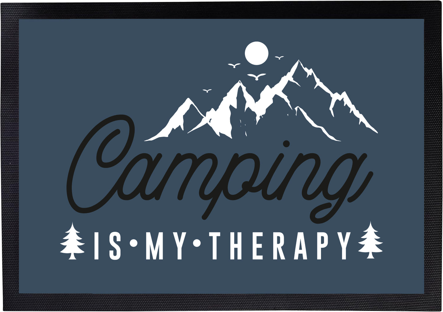 Fußmatte mit Spruch | Camping is my therapy