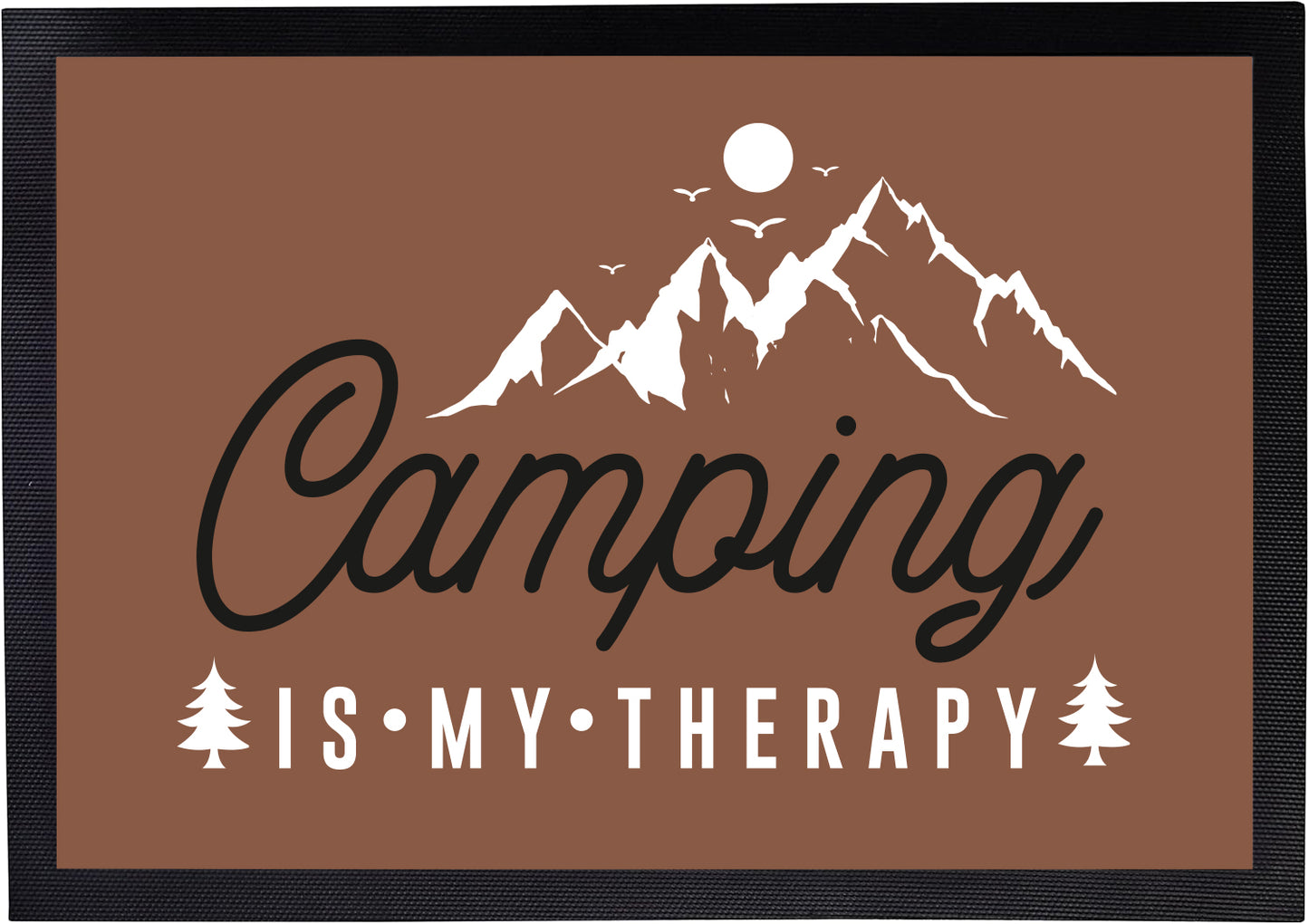 Fußmatte mit Spruch | Camping is my therapy