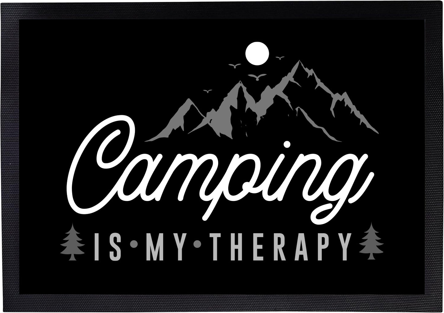 Fußmatte mit Spruch | Camping is my therapy