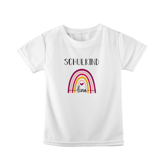 T-Shirt Kinder | Bio-Baumwolle | Schulkind | Regenbogen bunt
