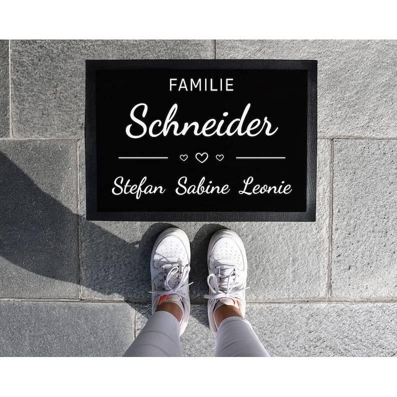 Personalisierte Fußmatte mit eigenen Namen - Motiv: Design 1 - verschenkich.de