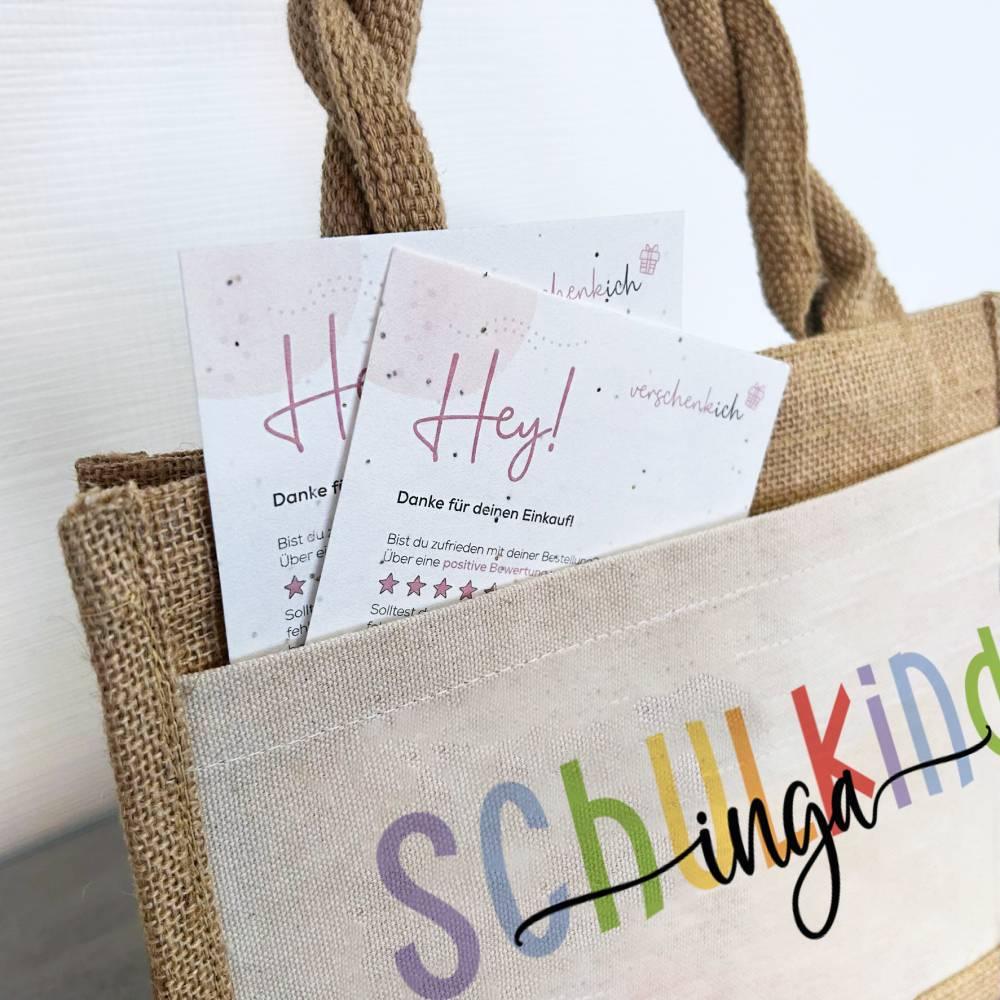 Personalisierte Schulkind-Tasche mit eigenen Namen oder Wunschname - Motiv: Schulkind Bunt 2 - verschenkich.de
