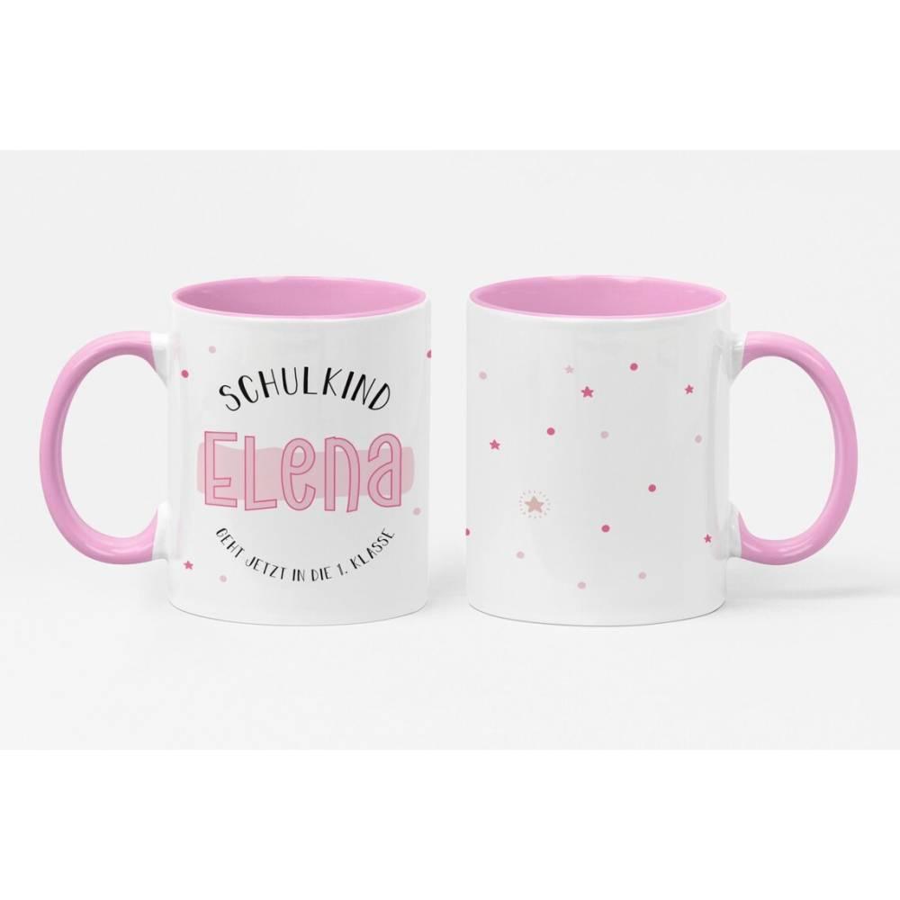 Personalisierte Schulkind Tasse zur Einschulung mit Wunschname Motiv: Schulkind - verschenkich.de
