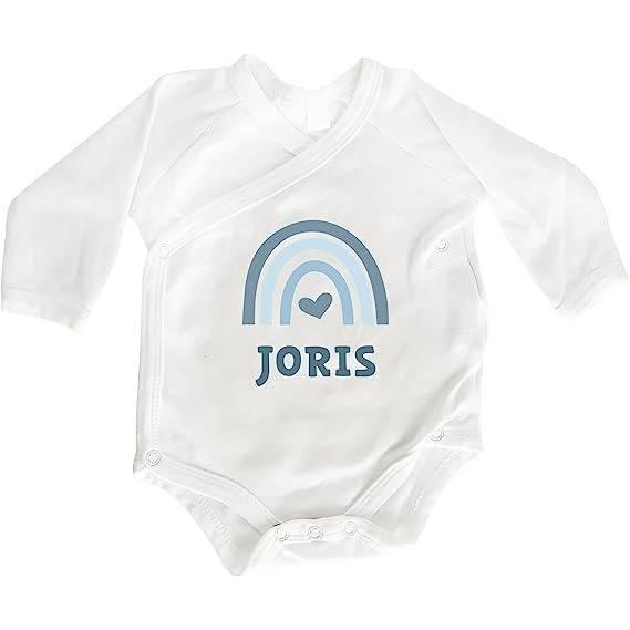 Personalisierter Baby Body mit eigenen Namen oder Wunschname - Motiv: Blau - verschenkich.de