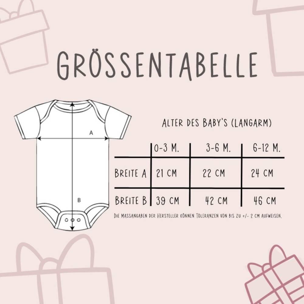 Personalisierter Baby Body mit eigenen Namen oder Wunschname - Motiv: Blau - verschenkich.de