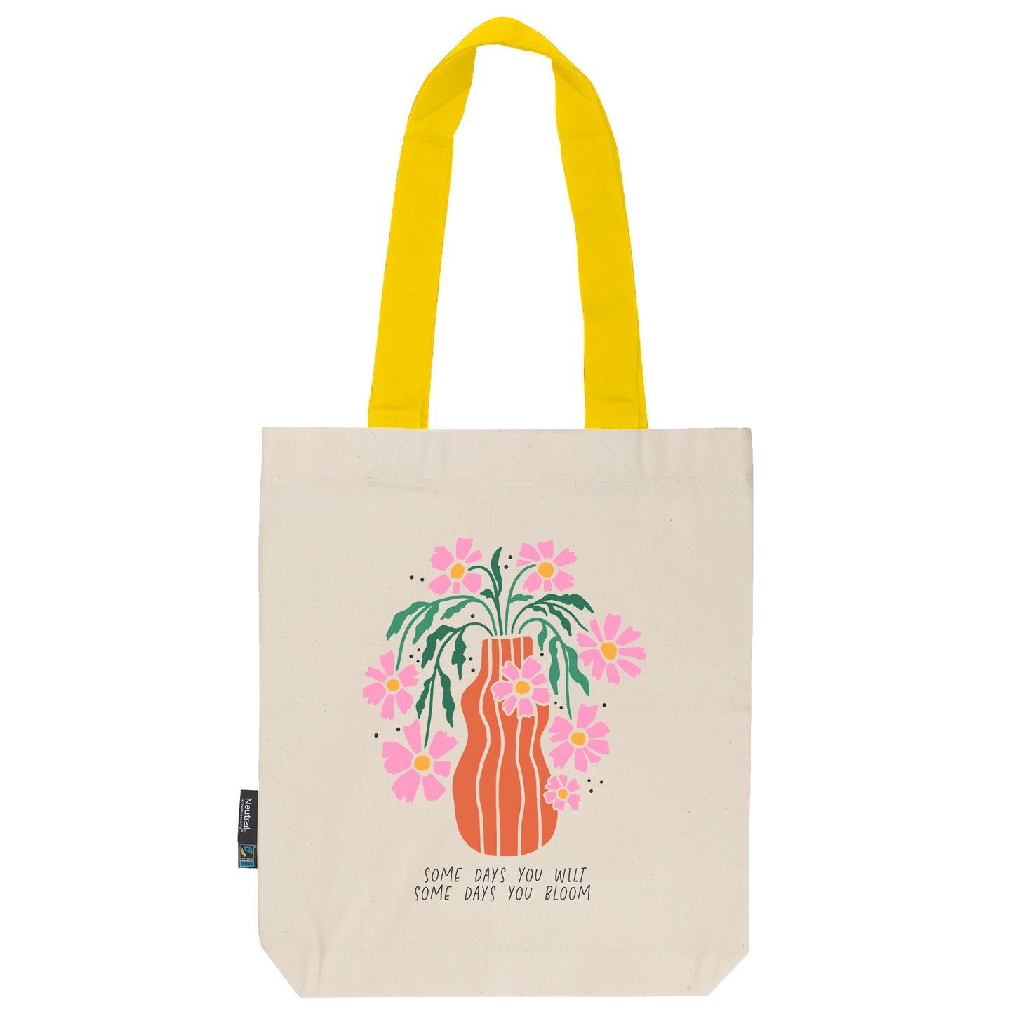 Twill Bag aus Bio- Baumwolle | Floral 3 | Some days you bloom - verschenkich.de