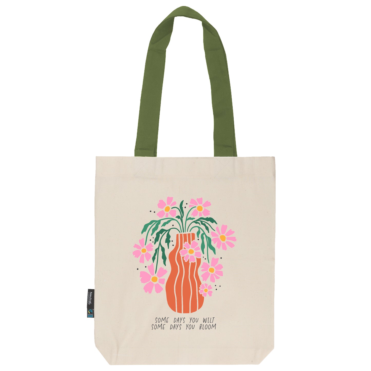 Twill Bag aus Bio- Baumwolle | Floral 3 | Some days you bloom - verschenkich.de