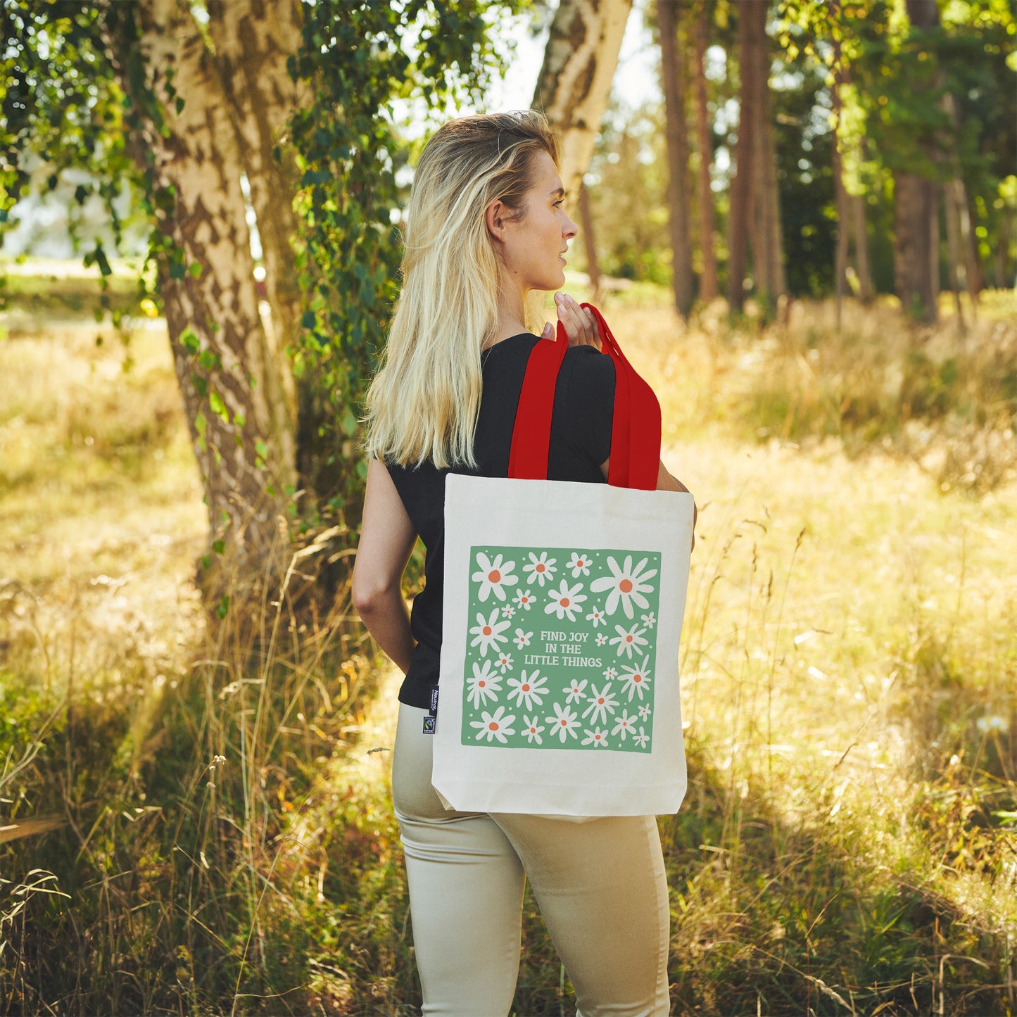 Twill Bag aus Bio- Baumwolle | Floral 4 | Find Joy - verschenkich.de