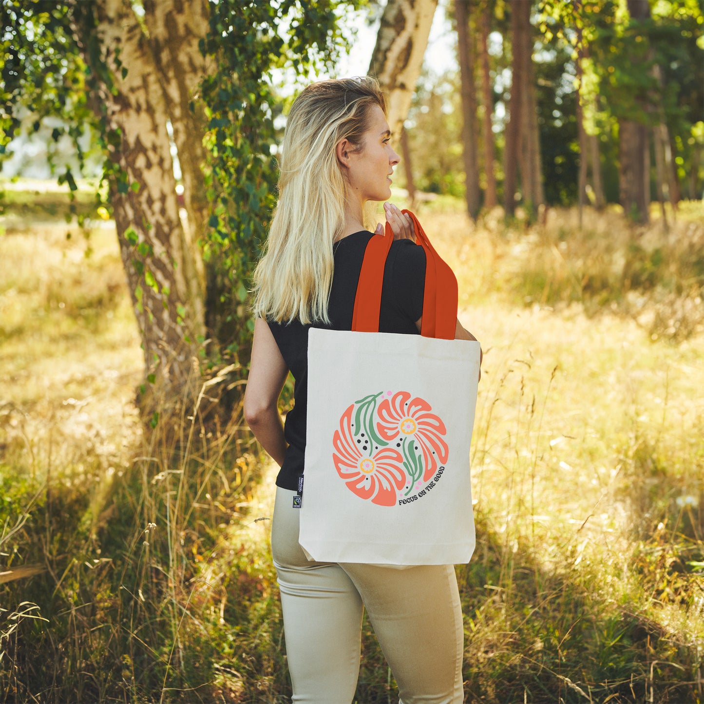 Twill Bag aus Bio- Baumwolle | Floral 7 | Focus on the Good - verschenkich.de