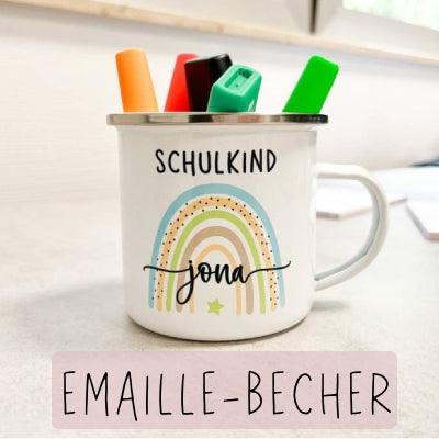 Personalisierte Emaille Becher - verschenkich.de