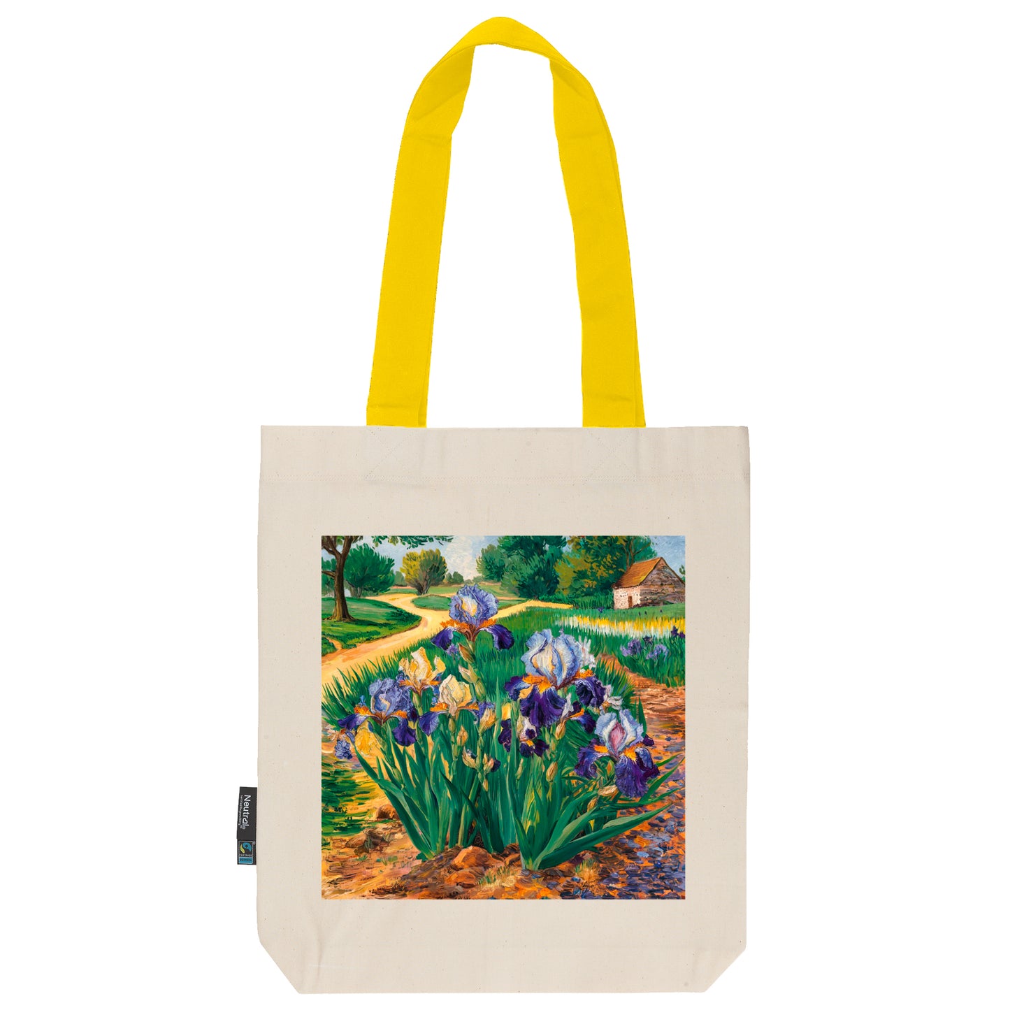 Twill Bag aus Bio- Baumwolle | Gemälde 2 | Iris am Wegesrand