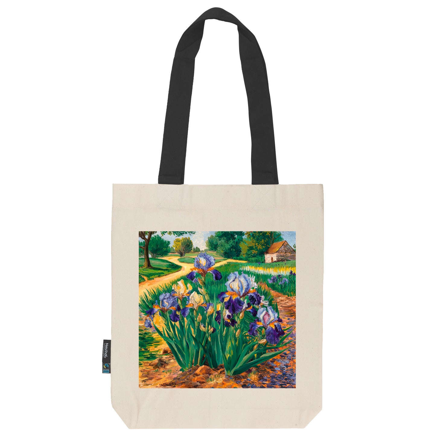 Twill Bag aus Bio- Baumwolle | Gemälde 2 | Iris am Wegesrand