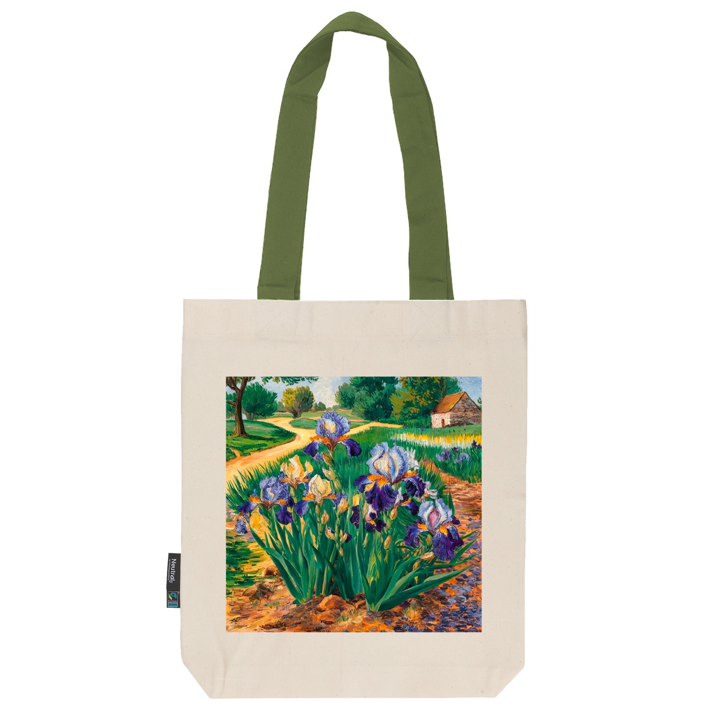 Twill Bag aus Bio- Baumwolle | Gemälde 2 | Iris am Wegesrand