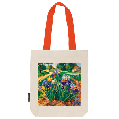 Twill Bag aus Bio- Baumwolle | Gemälde 2 | Iris am Wegesrand