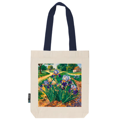 Twill Bag aus Bio- Baumwolle | Gemälde 2 | Iris am Wegesrand