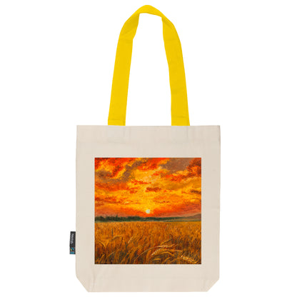 Twill Bag aus Bio- Baumwolle | Gemälde 3 | Sonnenuntergang