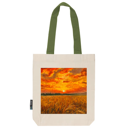 Twill Bag aus Bio- Baumwolle | Gemälde 3 | Sonnenuntergang