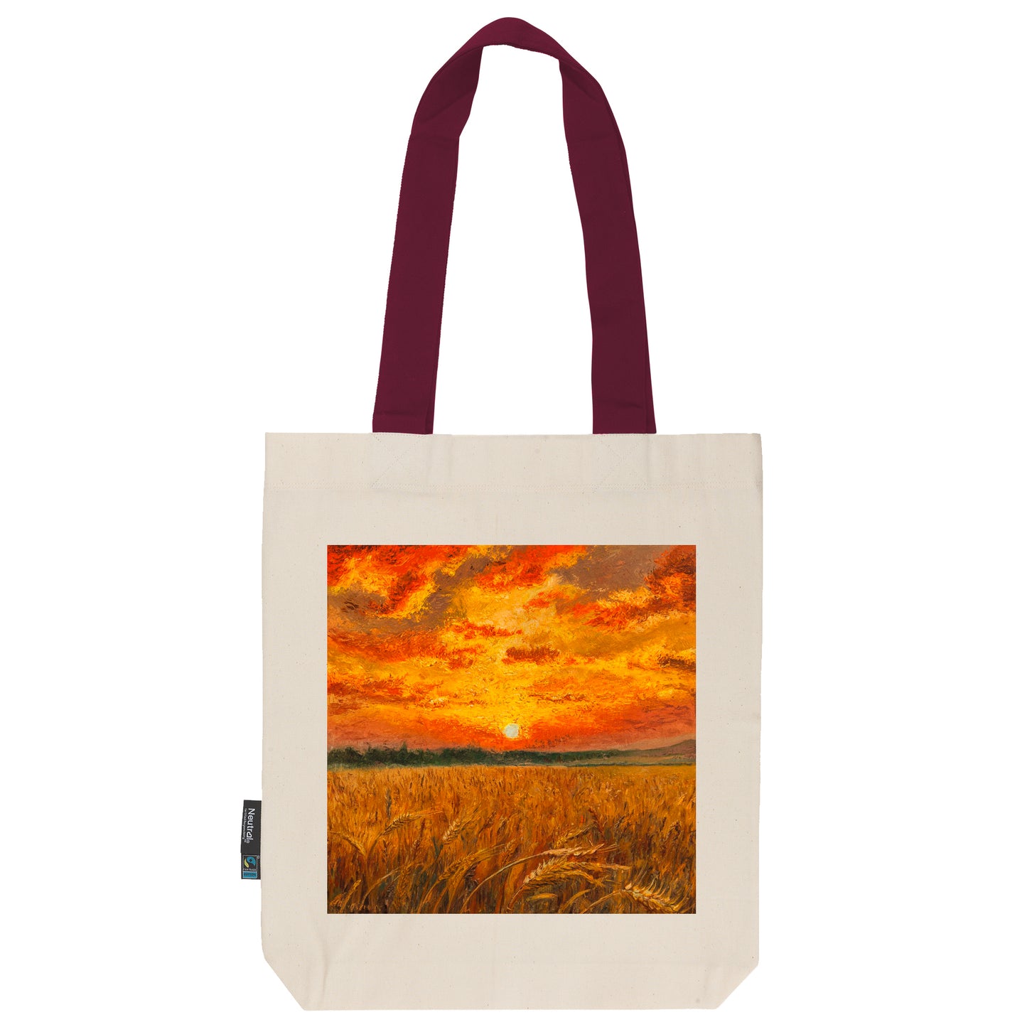 Twill Bag aus Bio- Baumwolle | Gemälde 3 | Sonnenuntergang