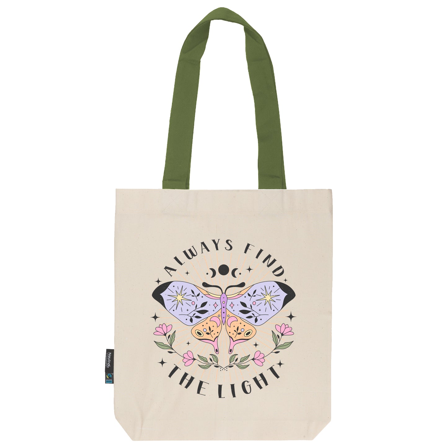 Twill Bag aus Bio- Baumwolle | Butterfly 3 | Always find the light