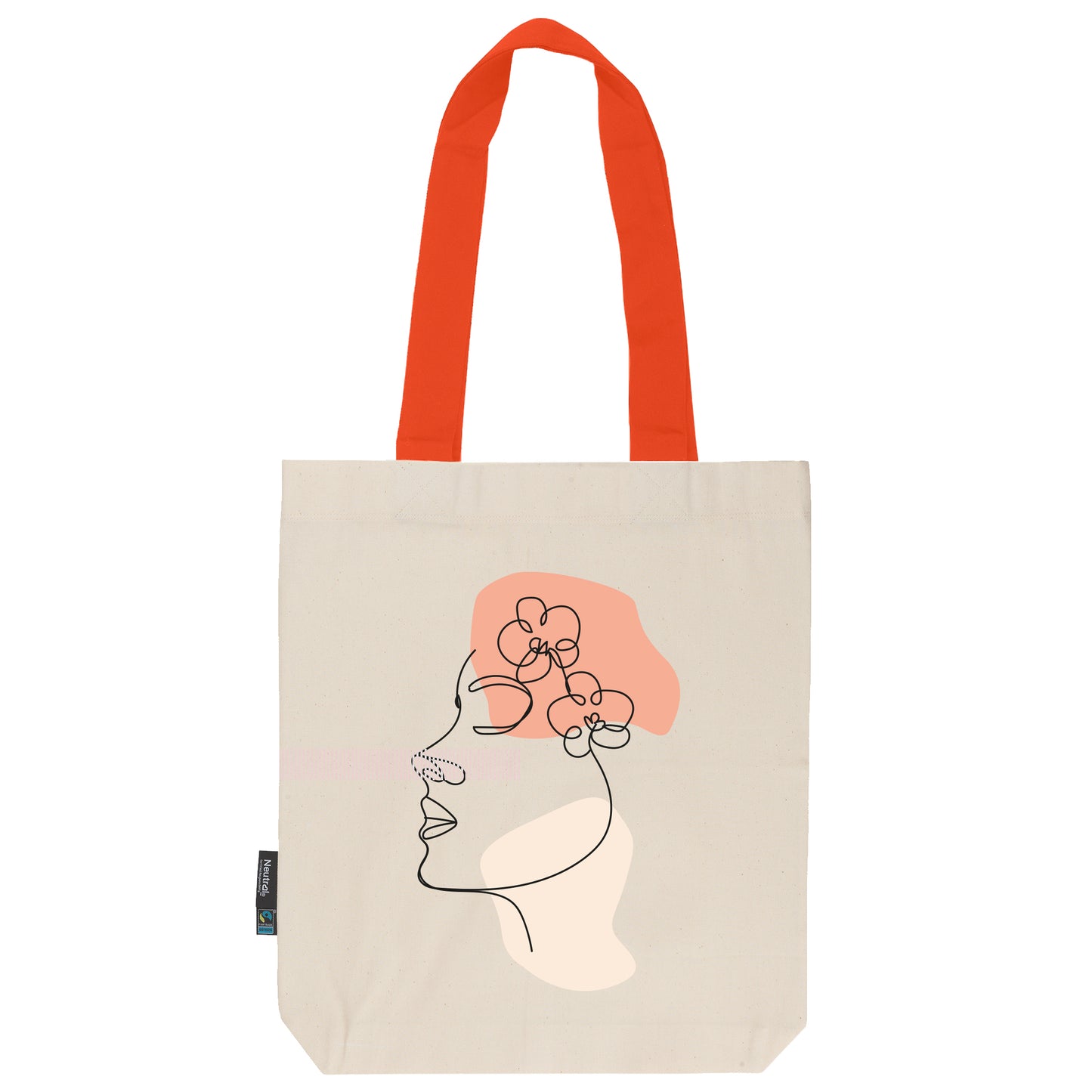 Twill Bag aus Bio- Baumwolle | Gedankenblüte Koralle