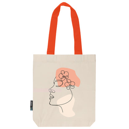 Twill Bag aus Bio- Baumwolle | Gedankenblüte Koralle